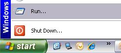 Start > Run