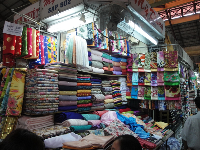Clothing material shop in Ben Thanh Market
