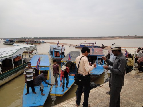 Boat to floating village