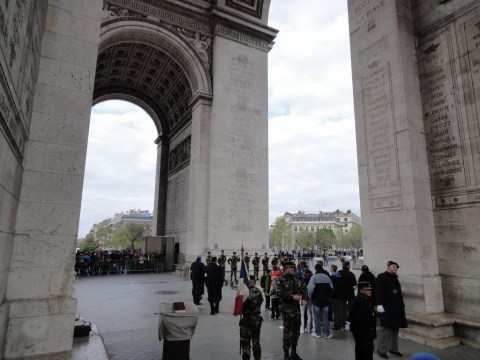 Military memorial under Arc de Triomphe