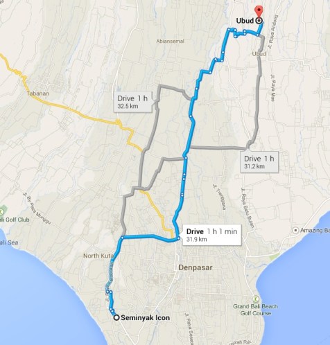 Seminyak to Ubud