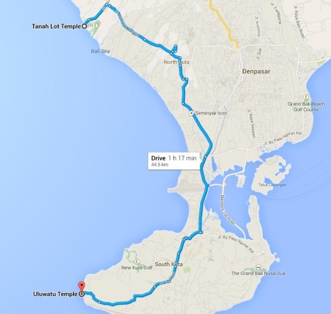 Tanah Lot to Uluwatu