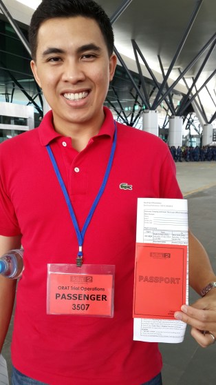 Mock passport and tickets