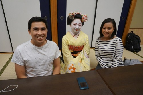 Having a chat with Momo-san