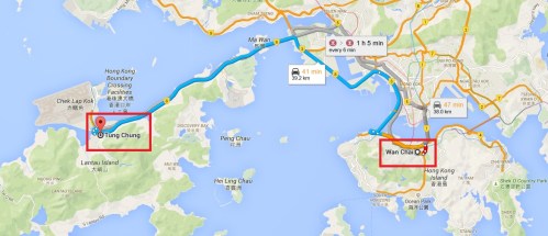 Route to Lantau Island