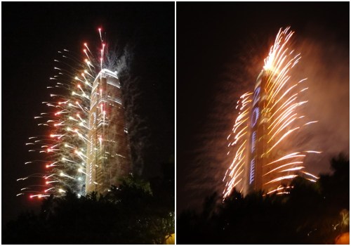 IFC Tower fireworks