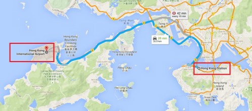 Train route to Hong Kong Airport