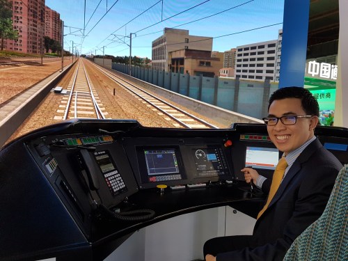 High speed train simulator