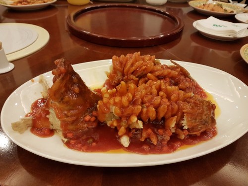 Unique fish dish at Hongbinlou Restaurant