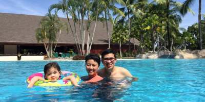 Swimming at Karambunai