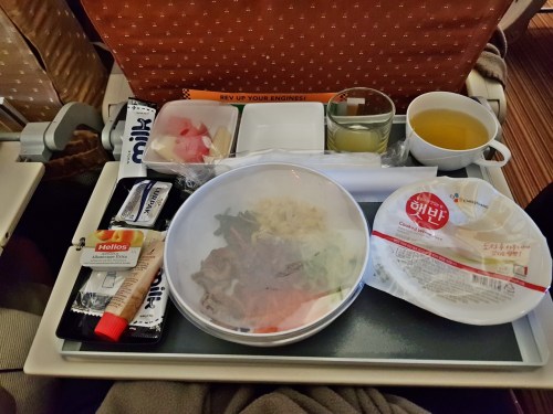 Bibimbap in Singapore Airlines
