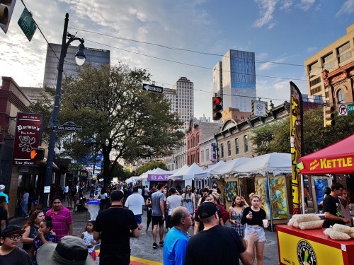 Sunday market on 6th Street