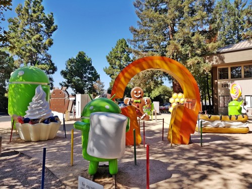 Android lawn statues