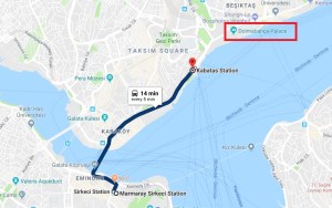 Tram from Sirkeci to Dolmabahce