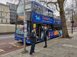 Mak Su and Kak Long taking the tour bus